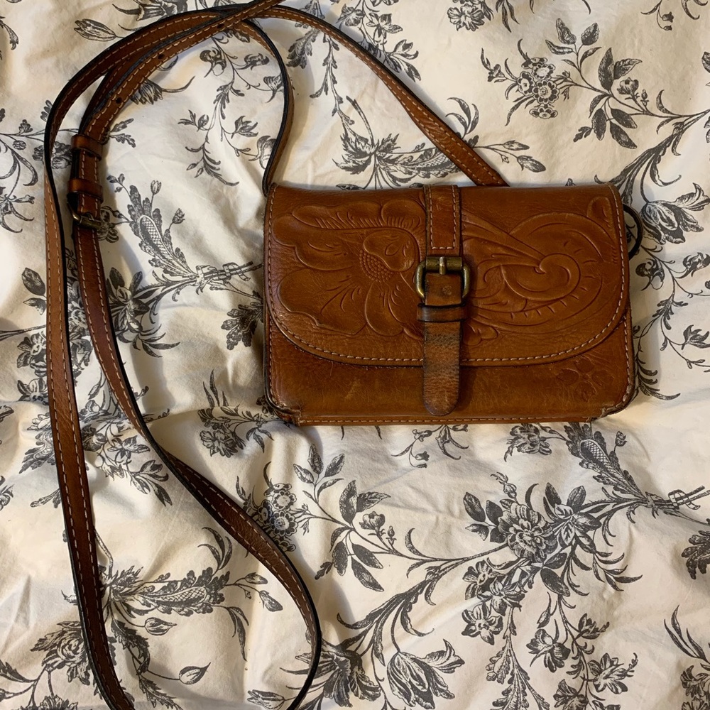 Leather crossbody purse